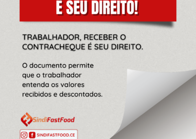 Receber o contracheque é seu direito!