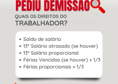 Quais os direitos do trabalhador que pede demissão?